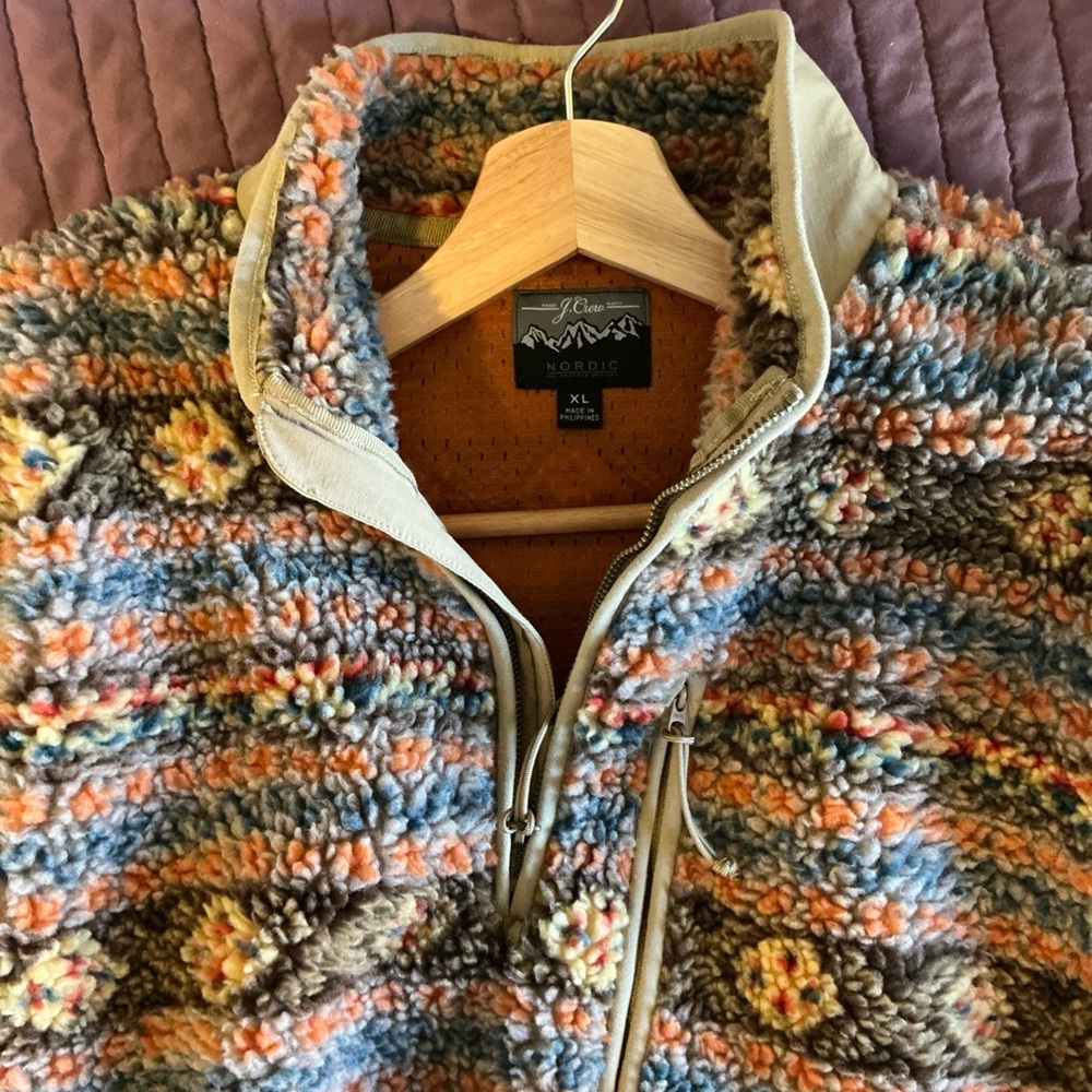J. Crew Nordic Fleece XL Pullover Half Zip - Picture 3 of 4